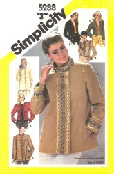 5288 81 LINED SNAPPY/BUTTON JACKETS EMBRDRY OR NOT PATTERN 12